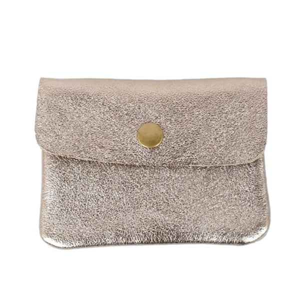 Metallic Coin/Card Purse - Champagne
