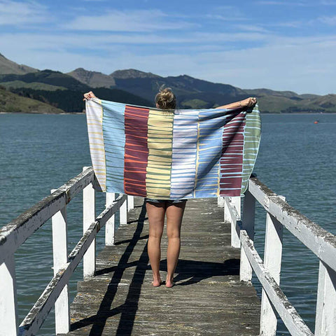 Ico Traders Sand free Beach Towel - Cheese + Pineapple