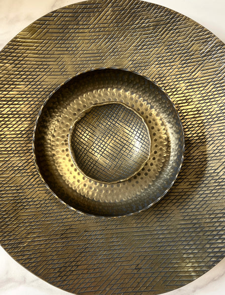 Ankara Hammered Low Bowl