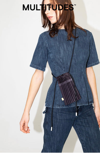 Multitudes Pleated Mini Bag - Black