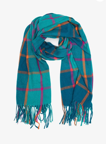 Blue Lagoon Check Scarf