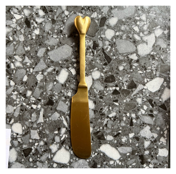 Heart pate Knife - Gold