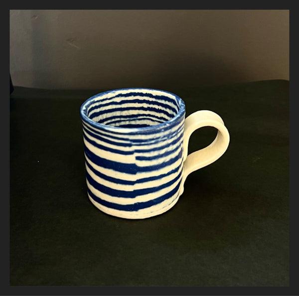 Mystery Creek Ceramics Nerikomi Mug - Small Blue