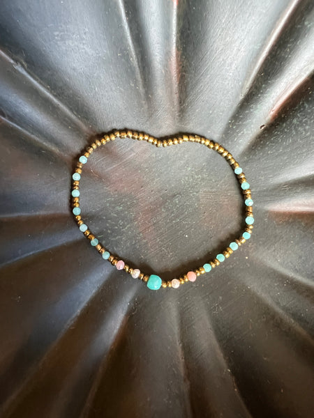 Luum Workshop Bracelet - Pearl, Pink Opal + Adventurine.