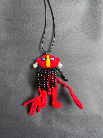 Walter Van Beirendonk Necklace - Red Guy/Black Beard