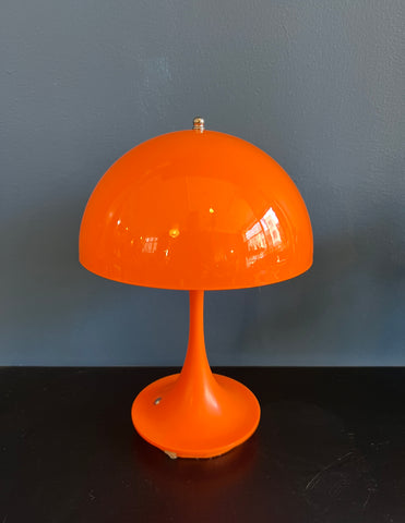 Mid Century Inspired LED Lamp - Orange