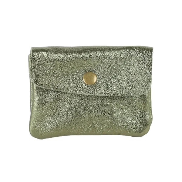 Metallic Coin/Card Purse - Khaki