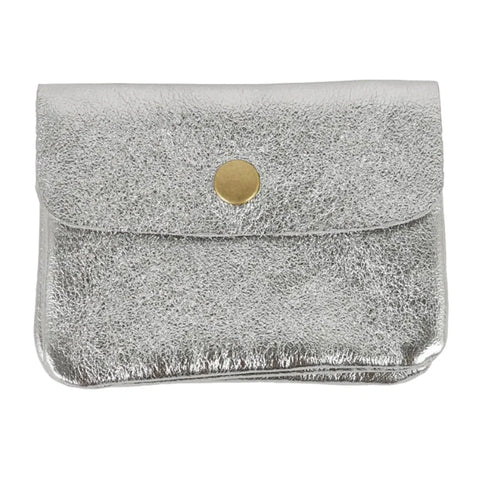 Metallic Coin/Card Purse - Silver