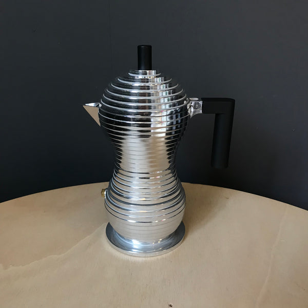 Alessi Pulcina Stove Top Espresso Coffee - 3 cups/Aluminium/Black