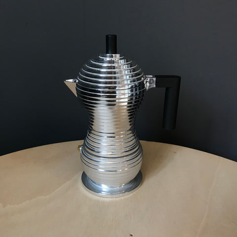 Alessi Pulcina Stove Top Espresso Coffee - 3 cups/Aluminium/Black